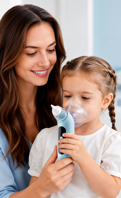 maman utilise la nébulisation du mouche bébé électronique