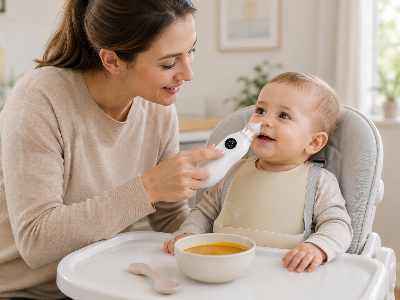 On passe au mouche bébé électrique pour pouvoir bien manger
