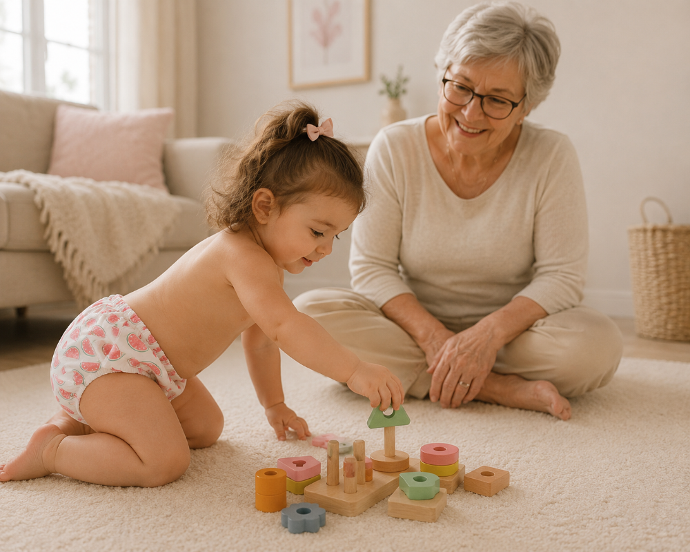 bébé confortable dans sa culotte d'apprentissage