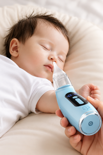 bébé dors-bien après un nettoyage au mouche bébé électronique