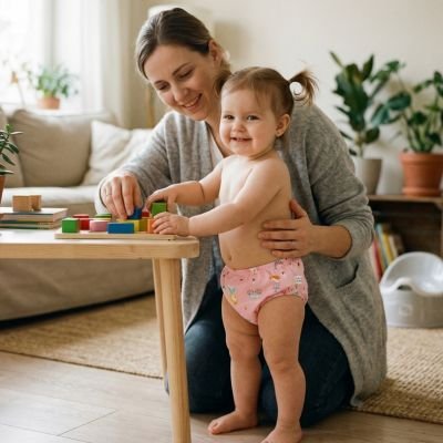 culotte d'apprentissage qui rend bébé fier