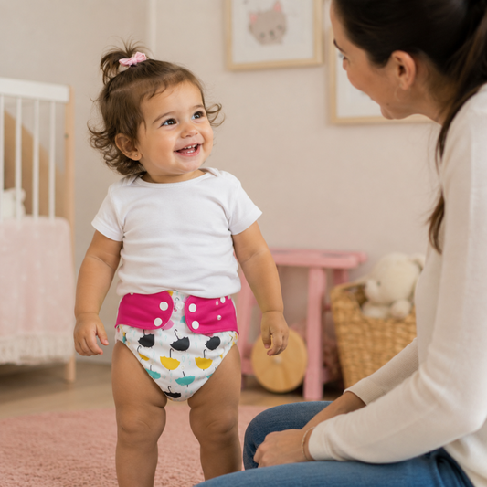 culotte d'apprentissage qui donne le sourire à votre bébé