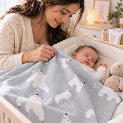 lance bébé qui sert de doudou