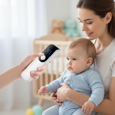 thermomètre frontal utilisation rapide avant le coucher