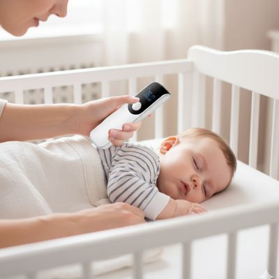 thermomètre frontal contrôle de la température pendant le sommeil