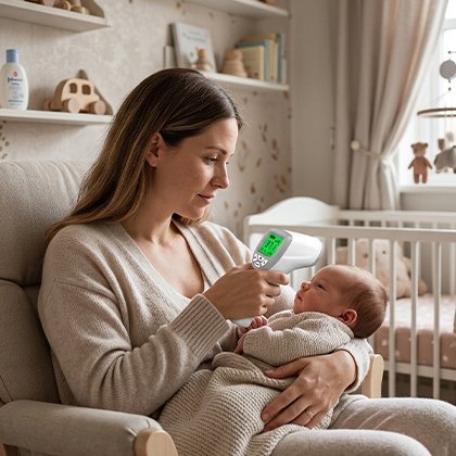 thermomètre frontal pour une tranquillité d'esprit
